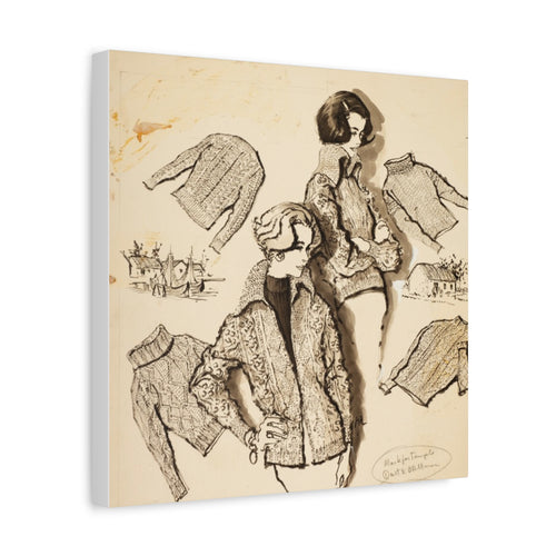 "timeless threads" 14' x 14' matte canvas wall art