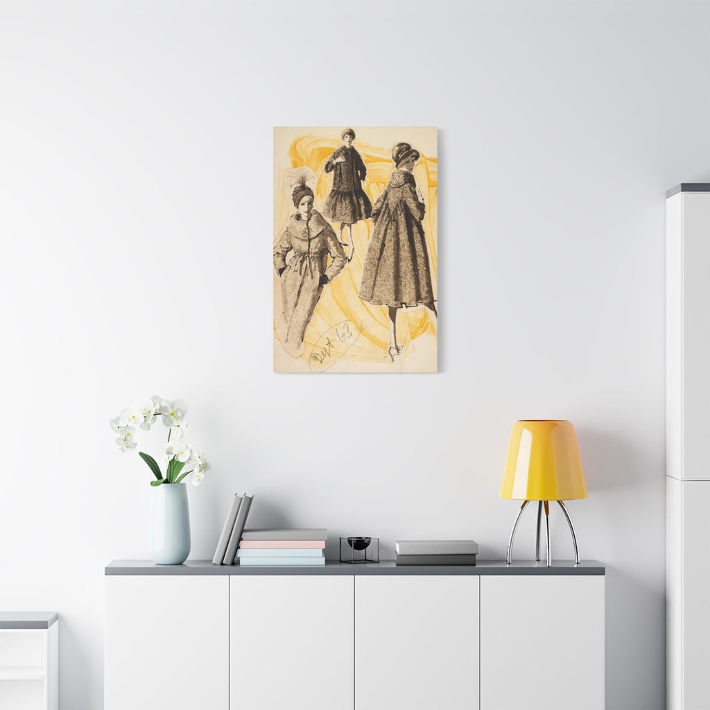 "vintage vogue" 12'x9'  or  24'x36' matte canvas wall art.