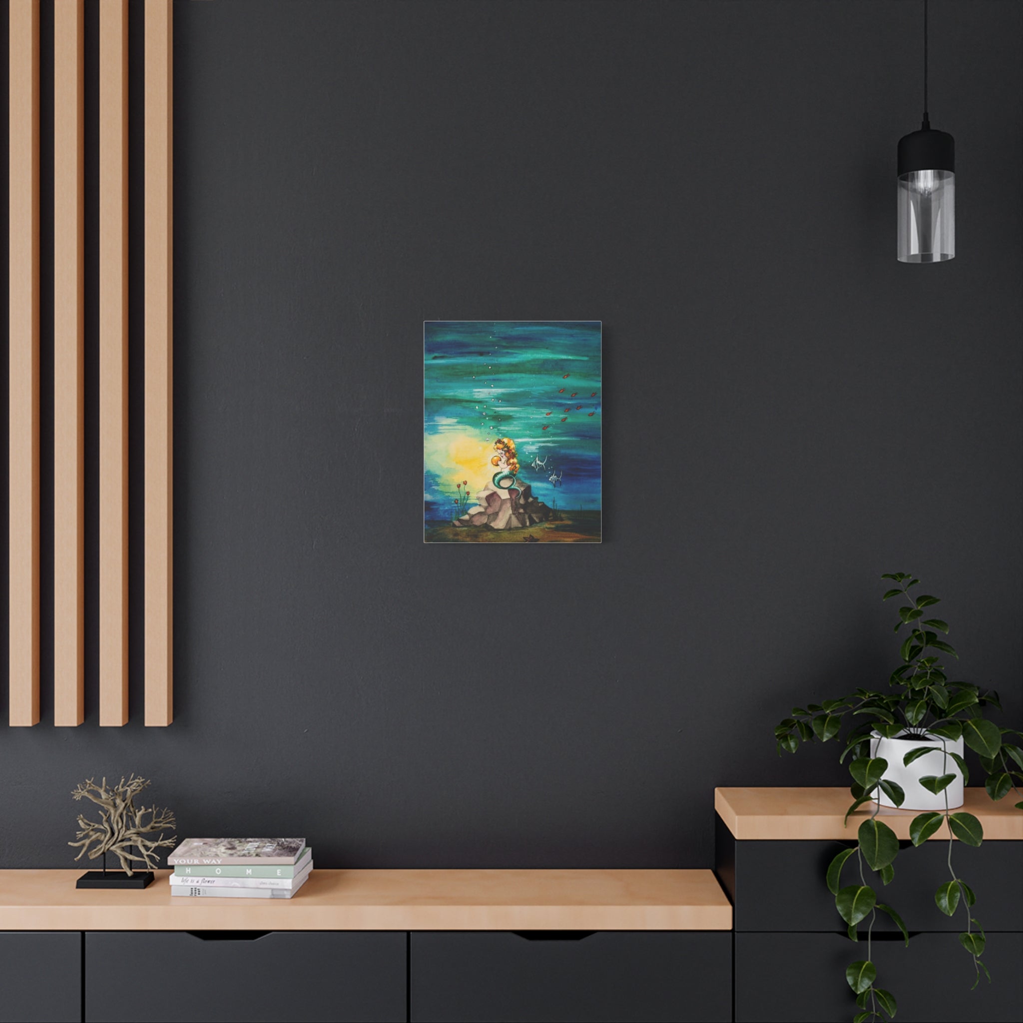 "Mermaid Rock" Matte Canvas Wall Art 16'x 20'
