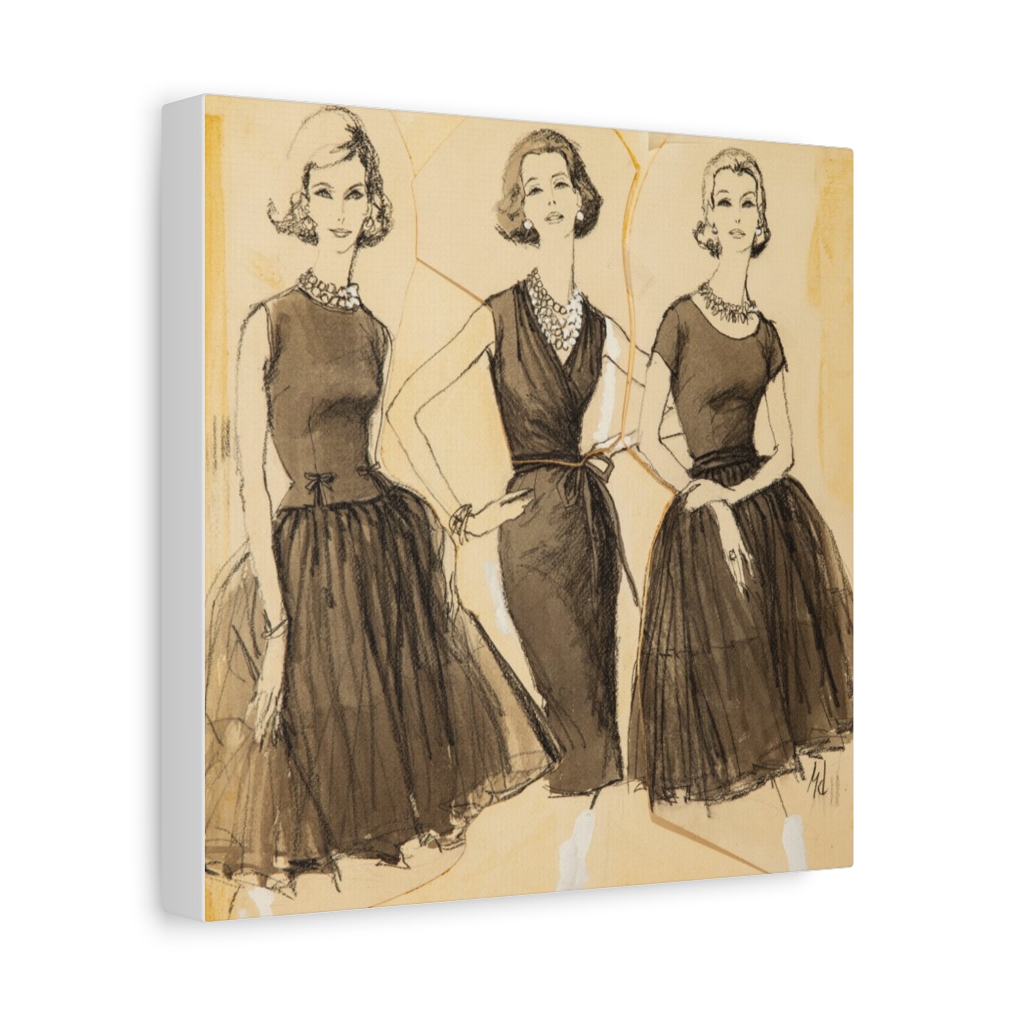 "Three Graces" 10'x10' matte canvas wall art.