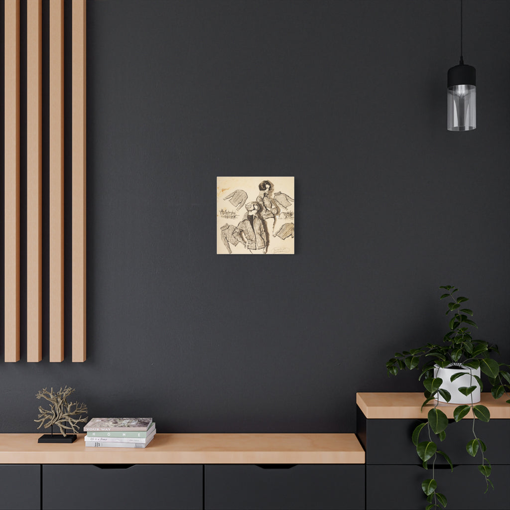 "timeless threads" 14' x 14' matte canvas wall art