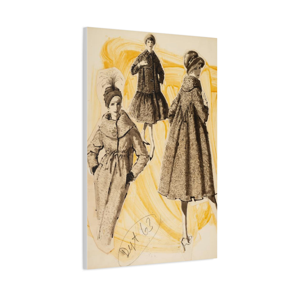 "vintage vogue" 12'x9'  or  24'x36' matte canvas wall art.