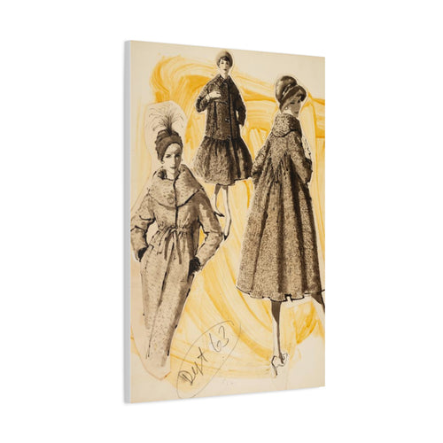 "vintage vogue" 12'x9'  or  24'x36' matte canvas wall art.